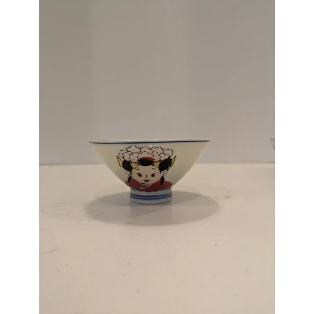 Chinese Rice Bowls Unique Characters Set Of 6. Like Anime Characters.